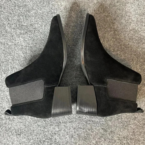 Steve Madden Ankle Boots Womens 7M Black Suede Pull On Classic Pointed Toe Shoes - Picture 12 of 16